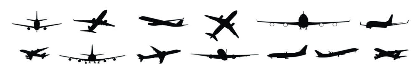 airplane silhouette aroplane vector.
