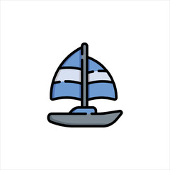 sailboat on white background