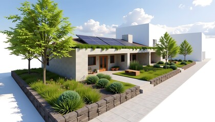 To create a sustainable construction plan, consider incorporating natural and low impact materials like bamboo flooring, straw bale insulation, and clay plaster