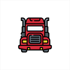 red truck isolated on white