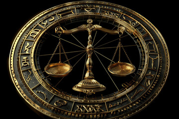 Obraz premium Abstract composition with concept of Libra zodiac sign symbol