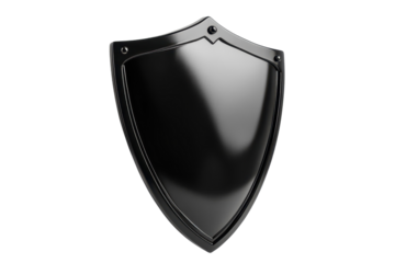 Elegant black security shield adds a bold visual statement to any secure system or platform