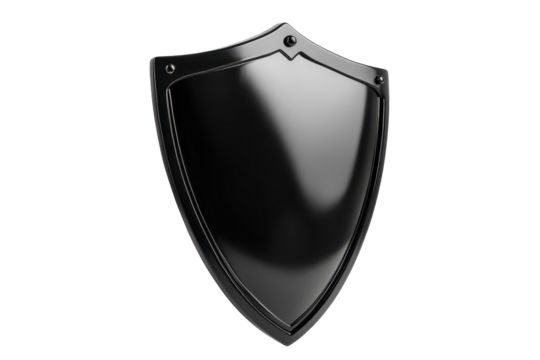 Elegant black security shield adds a bold visual statement to any secure system or platform
