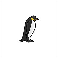 Naklejka premium penguin on a white background