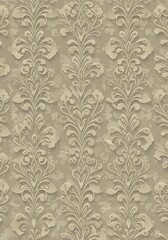 Fototapeta premium Embossed Elegance: Taupe Tapestry AI Generated