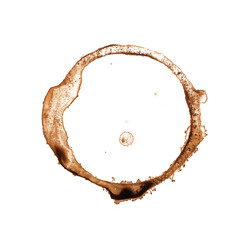 brown coffee splash isolated on transparent background