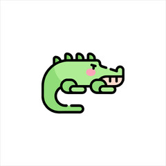 green snake cartoon