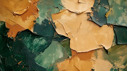 Fototapeta premium Textured abstract painting with earthy tones.