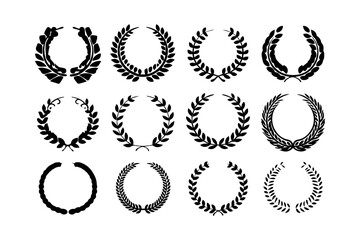 Elegant collection of laurel wreaths showcasing various styles and shapes