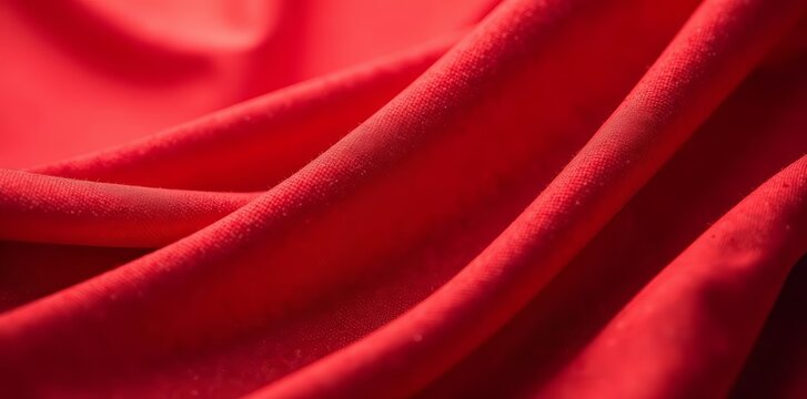Macro shot of rich red fabric texture for design projects, macro, projects - Powered by Adobe