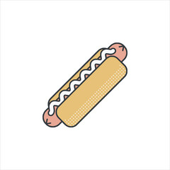 hot dog vector illustration