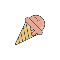 vector illustration of an ice cream