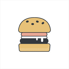 hamburger isolated on white