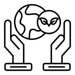 Environmental Outline Icon Vector Illustration