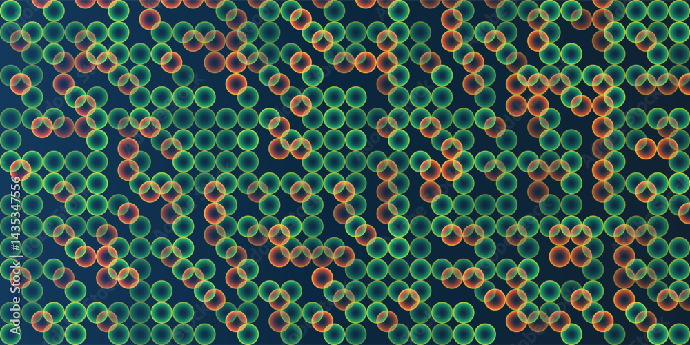 Wall mural dark abstract partially faded spotted pattern, circular gradient shapes, spots with randomly changin