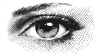 Intriguing Gaze: A Monochrome Eye Drawing