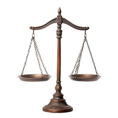 Symbol of justice displayed on a Transparent background highlighting balance and fairness in law, Scale Justice, PNG background