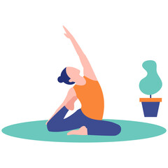 Yoga Pose Illustration