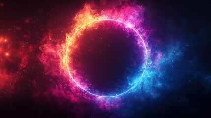 Obraz premium Fiery Ring Abstract Background.