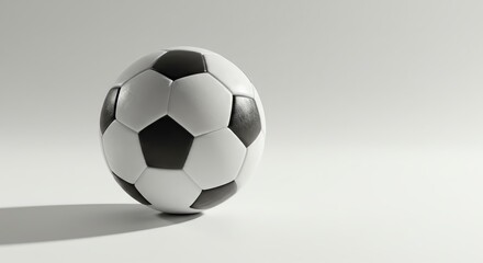 Obraz premium Isolated Soccer Ball on Light Background Sport Concept