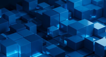 Obraz premium Cobalt Labyrinth AI Generated