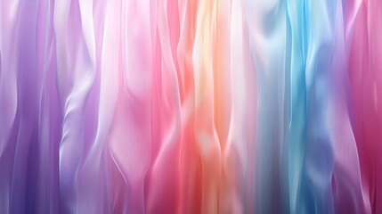 Colorful, flowing fabrics in a spectrum of pastel hues