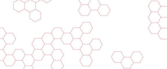 Vector hexagons pattern. abstract geometric red texture background red hexagon 3D background texture. 3d rendering illustration.