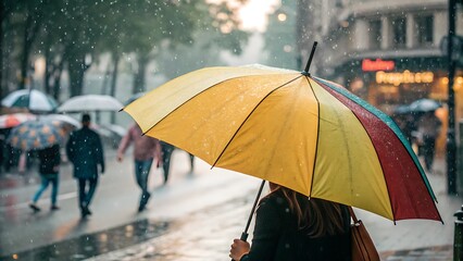 rain on the street