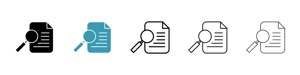 Case studies vector icon logo or illustration