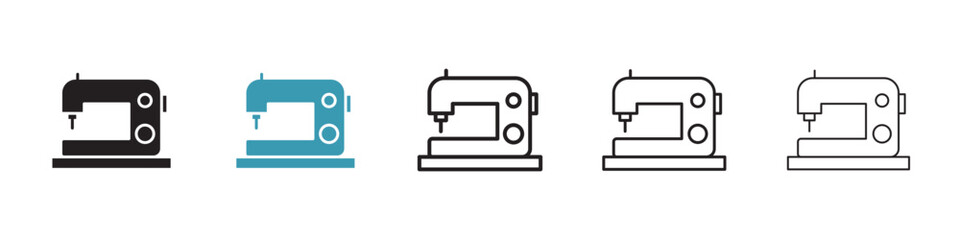 Sewing machine vector icon logo or illustration