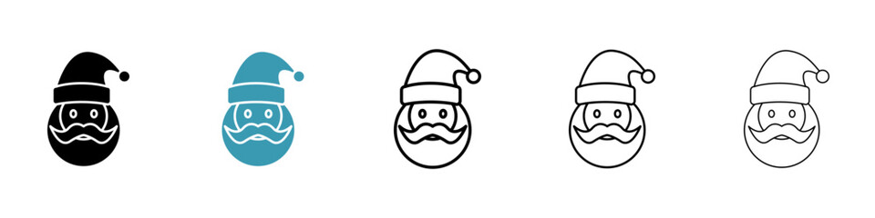Santa claus face vector icon logo or illustration