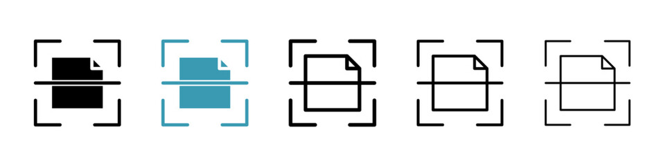 Scan documents vector icon logo or illustration