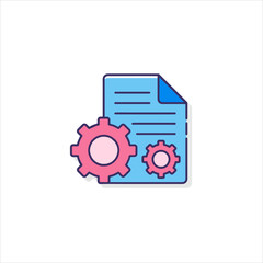 gears icon on square internet button