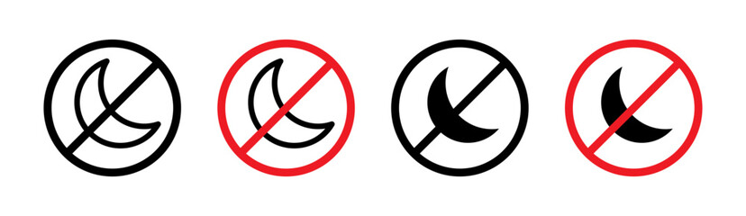 No moon vector icon logo or illustration