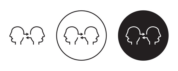 Interpersonal relationship vector icon logo or illustration
