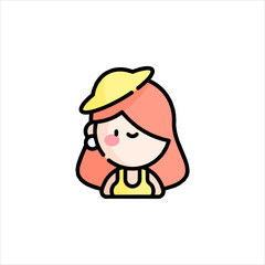 little girl in a hat