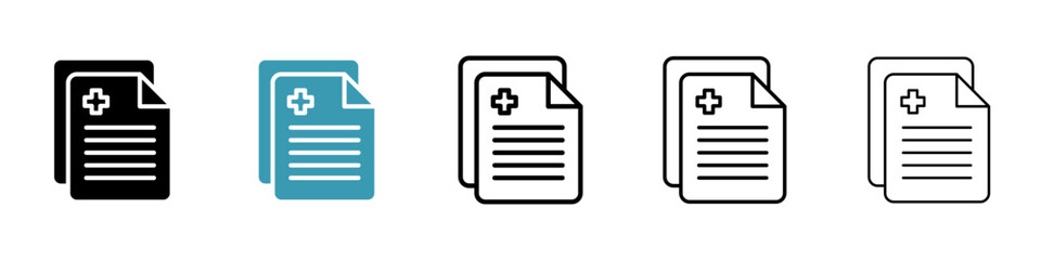 Hospital bill vector icon logo or illustration