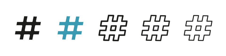 Hashtag vector icon logo or illustration