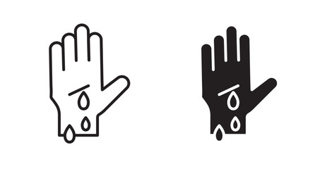 Wound icons. Vector isolated elements concept