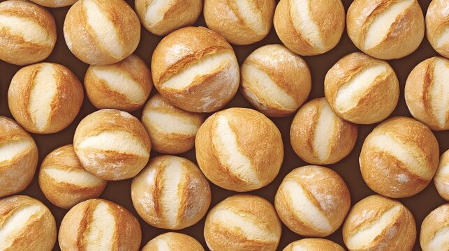 Golden Brown Bread Rolls Food Bakery Texture Background