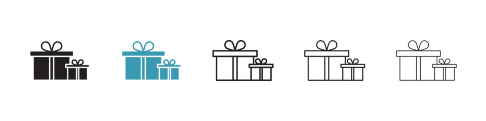 Gift boxes vector icon logo or illustration