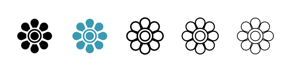 Flowers vector icon logo or illustration