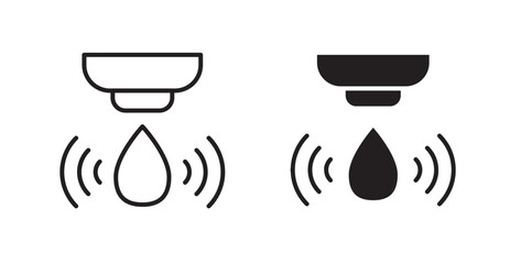 Water sensor icons. Vector isolated elements concept
