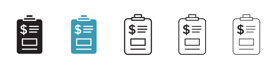 Financial log vector icon logo or illustration