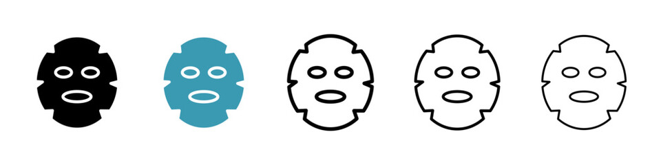 Face sheet mask vector icon logo or illustration