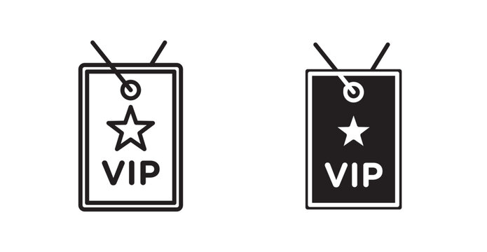 Vip pass icons. Vector isolated elements concept