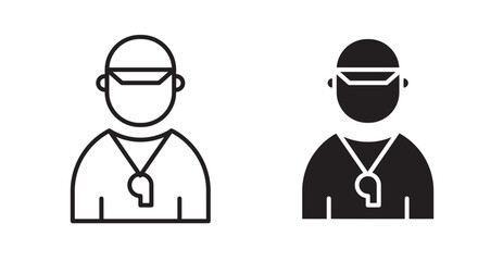 Trainer icons. Vector isolated elements concept