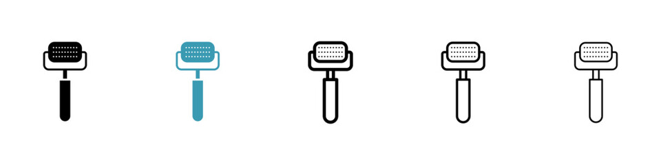Derma roller vector icon logo or illustration