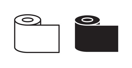 Toilet paper icons. Vector isolated elements concept