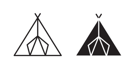 Tepee icons. Vector isolated elements concept © Vince